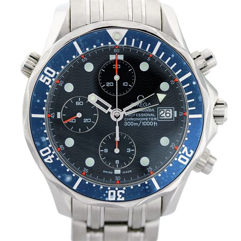 Omega Seamaster blue bezel